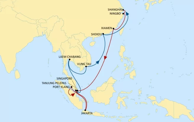 Intra-Asia trade routes